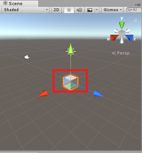Unityでシーンビューに立方体を追加する